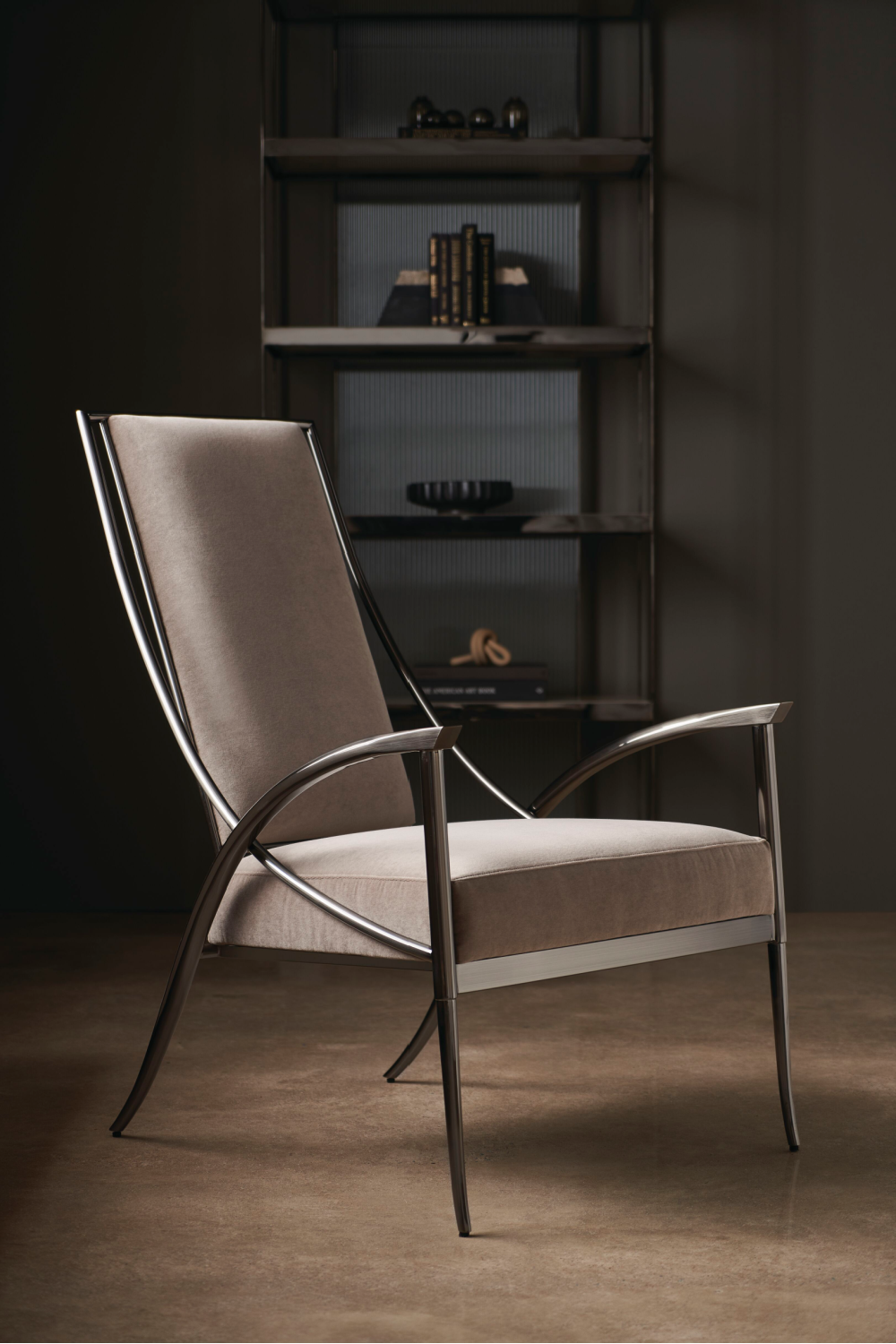   Smoked Stainless Steel Armchair | Oroa.com