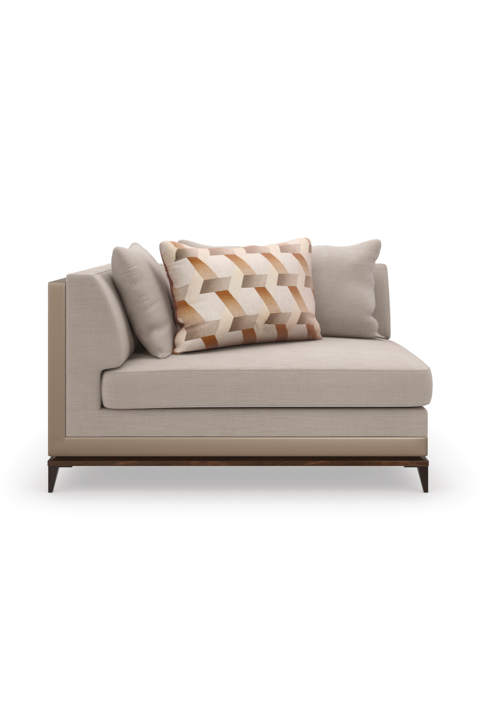   Taupe Modern Sectional Sofa | Oroa.com
