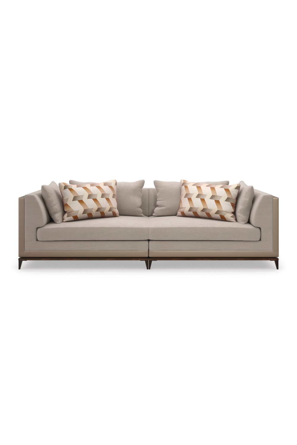   Taupe Modern Sectional Sofa | Oroa.com