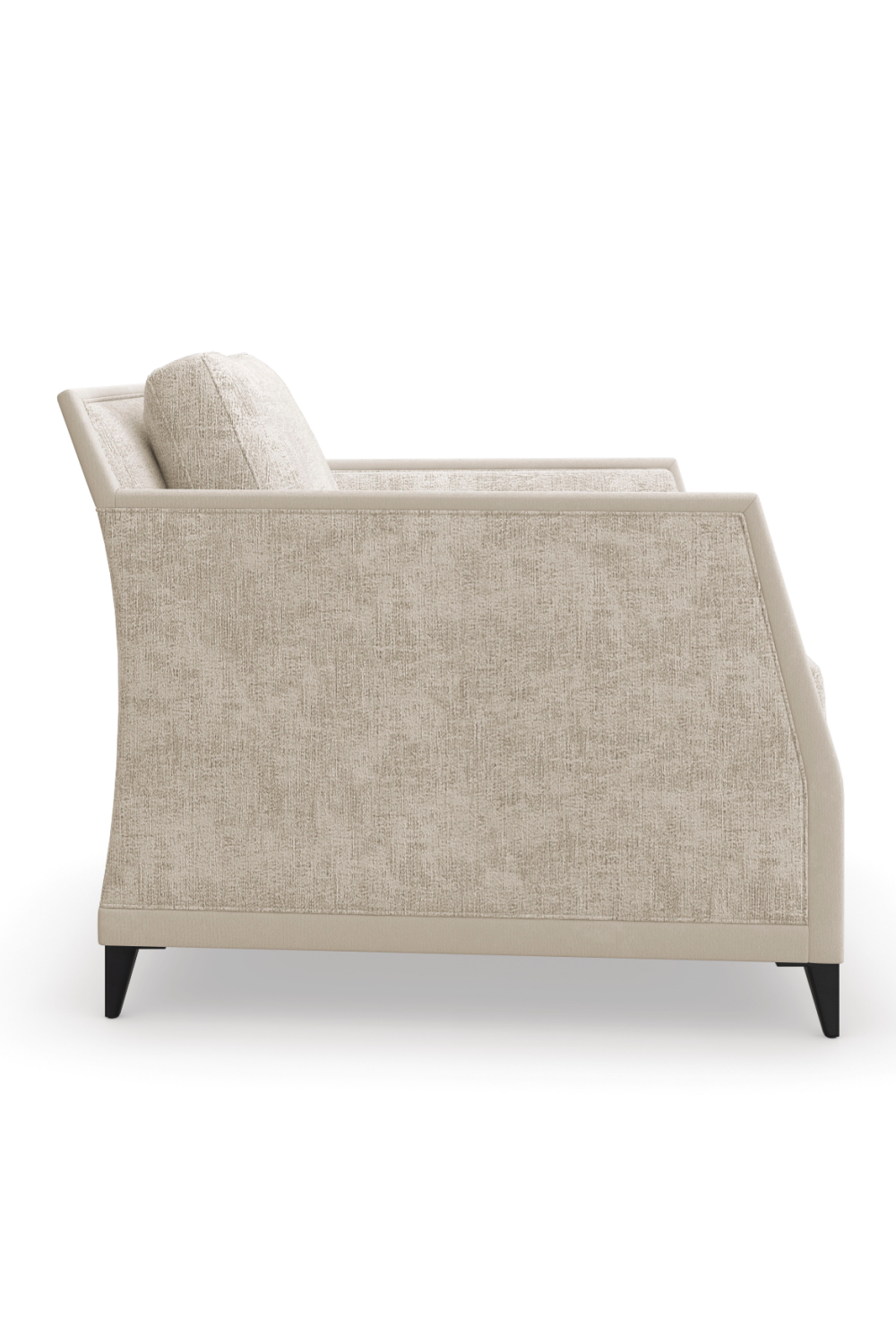   Beige Chenille Lounge Chair | Oroa.com
