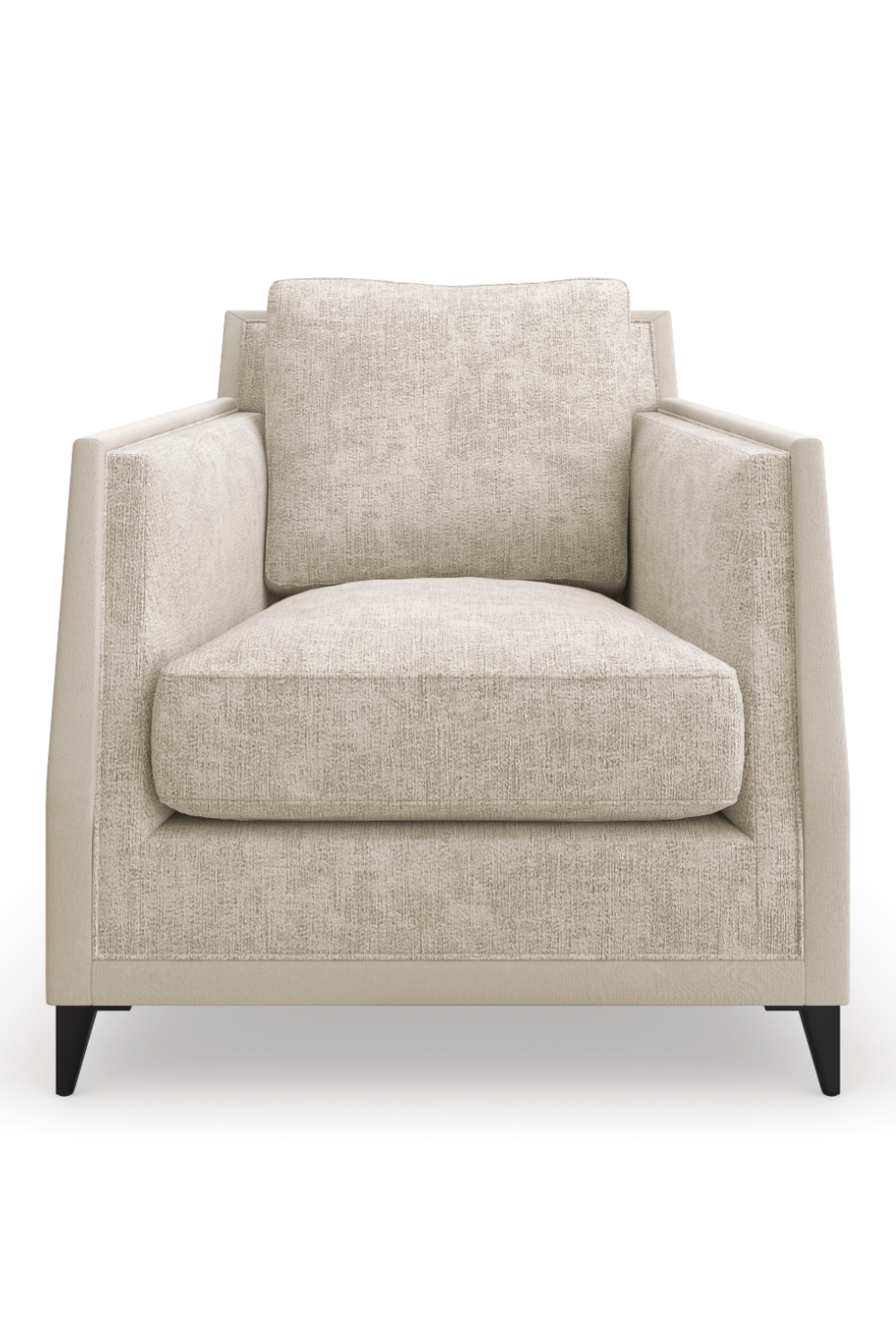   Beige Chenille Lounge Chair | Oroa.com