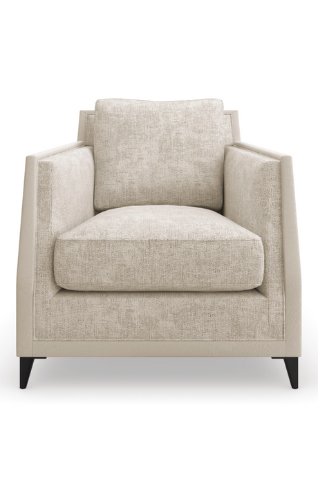   Beige Chenille Lounge Chair | Oroa.com