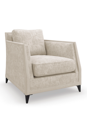   Beige Chenille Lounge Chair | Oroa.com