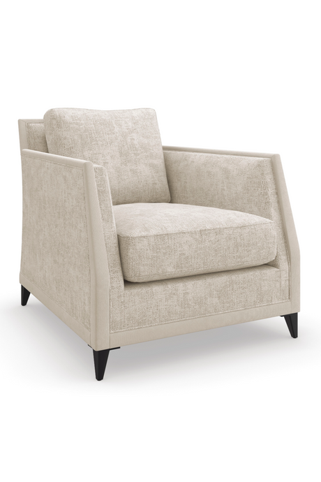   Beige Chenille Lounge Chair | Oroa.com
