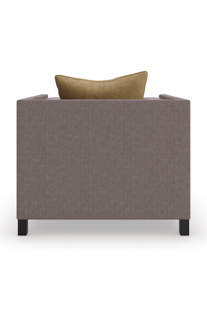   Brown Linen Lounge Chair | Oroa.com