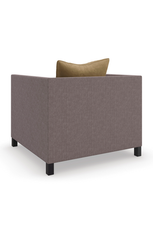   Brown Linen Lounge Chair | Oroa.com