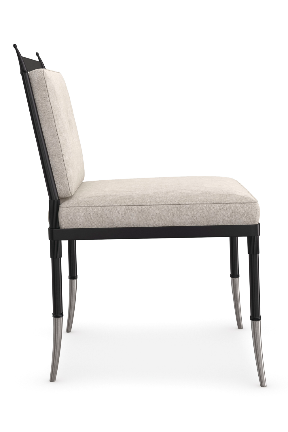   Beige Linen Buttoned Chair | Oroa.com
