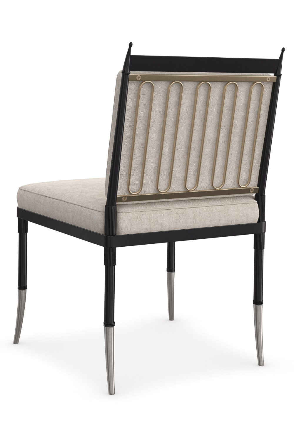   Beige Linen Buttoned Chair | Oroa.com