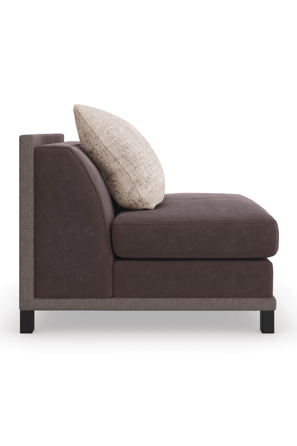   Brown Upholstered Sectional Chair | Oroa.com