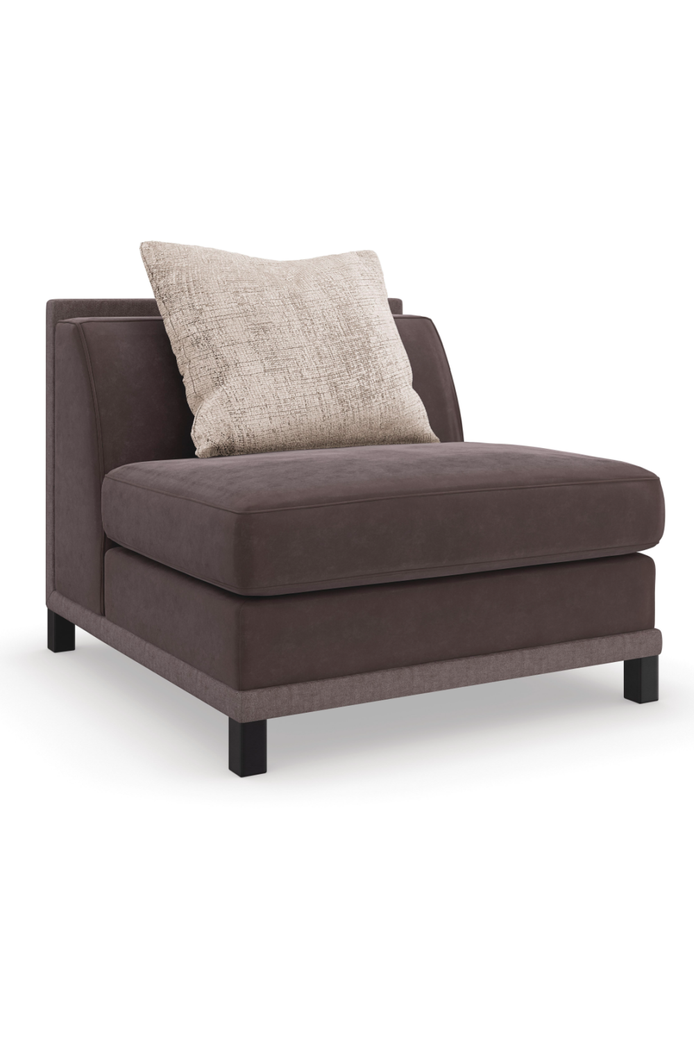   Brown Upholstered Sectional Chair | Oroa.com