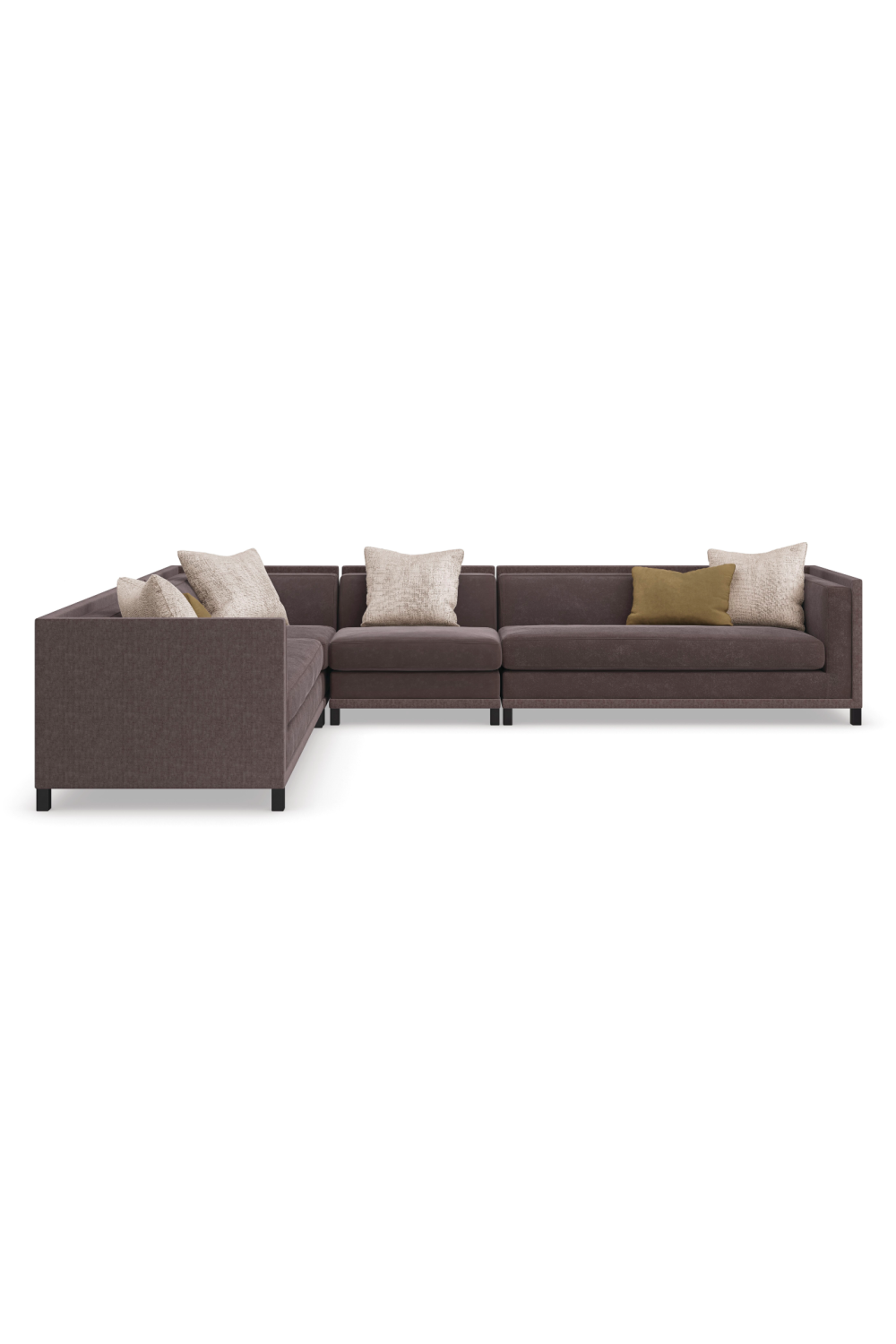   Brown Upholstered Sectional Chair | Oroa.com