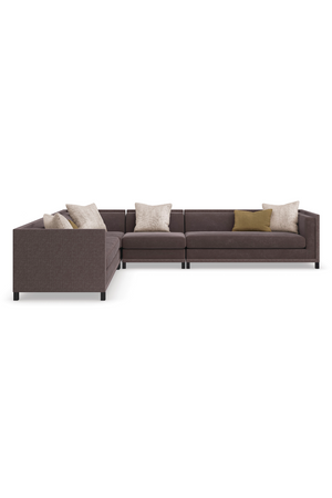   Brown Upholstered Sectional Chair | Oroa.com