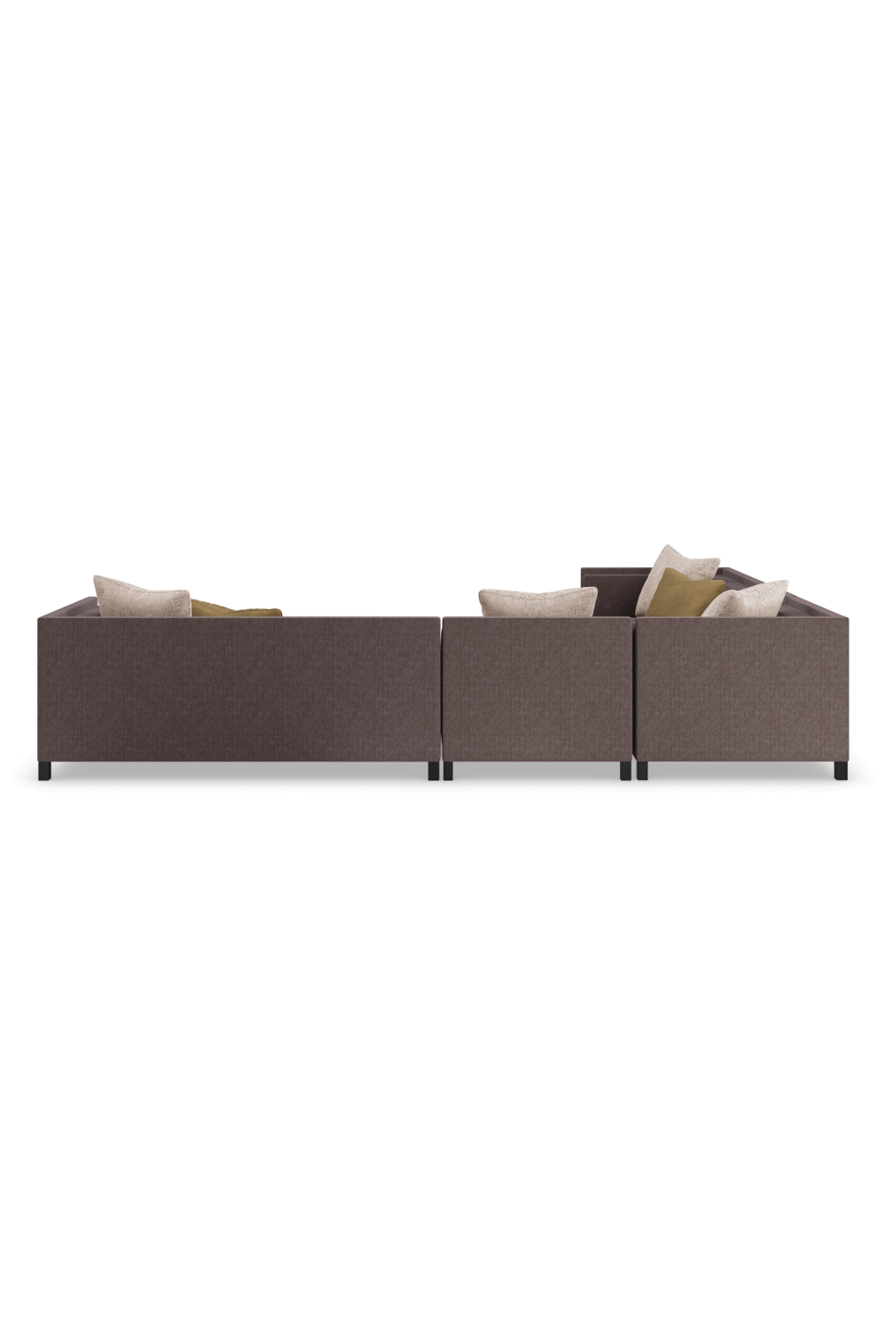   Brown Upholstered Sectional Chair | Oroa.com