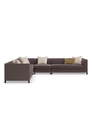   Brown Upholstered Sectional Chair | Oroa.com