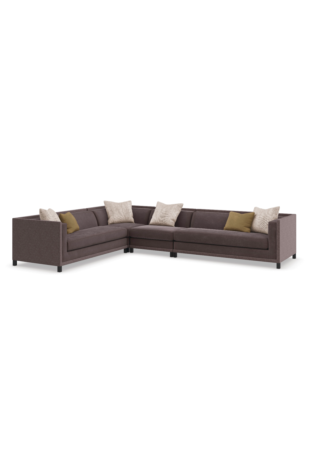   Brown Upholstered Sectional Chair | Oroa.com