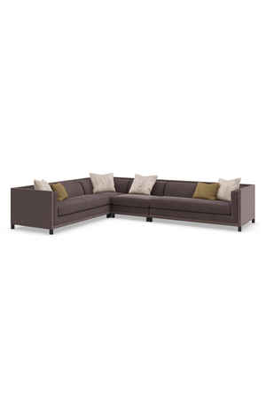   Brown Upholstered Sectional Chair | Oroa.com