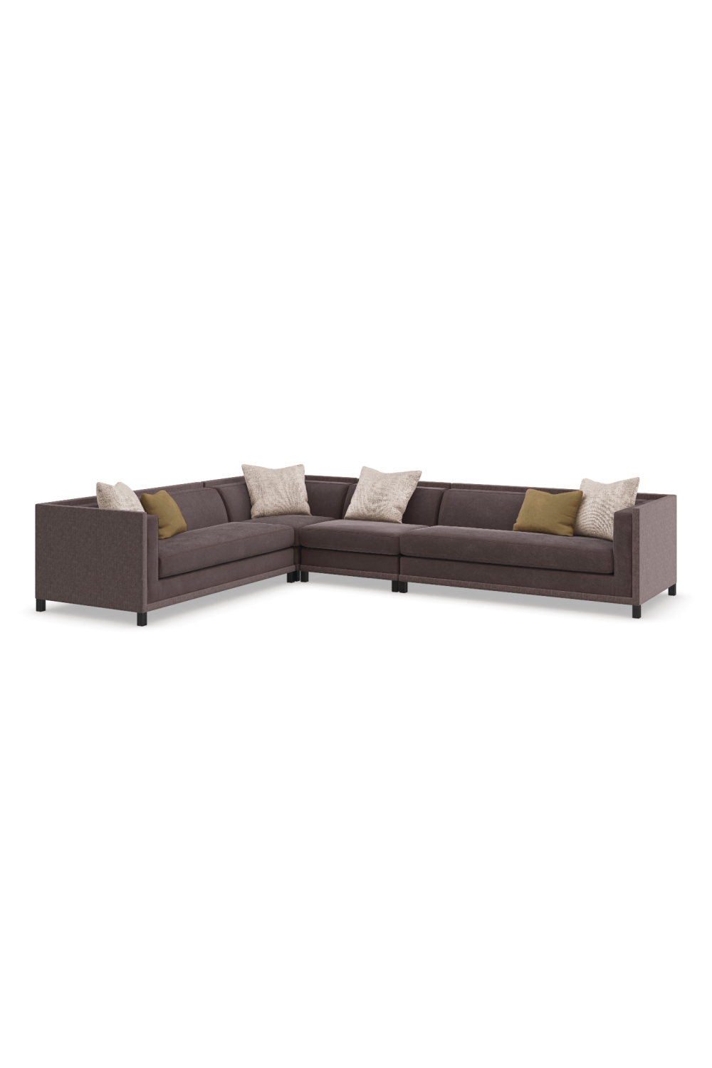   Brown Upholstered Sectional Chair | Oroa.com