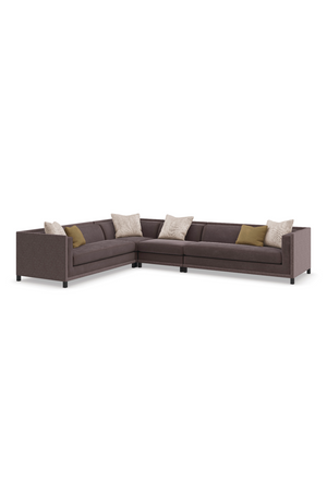   Brown Upholstered Sectional Chair | Oroa.com