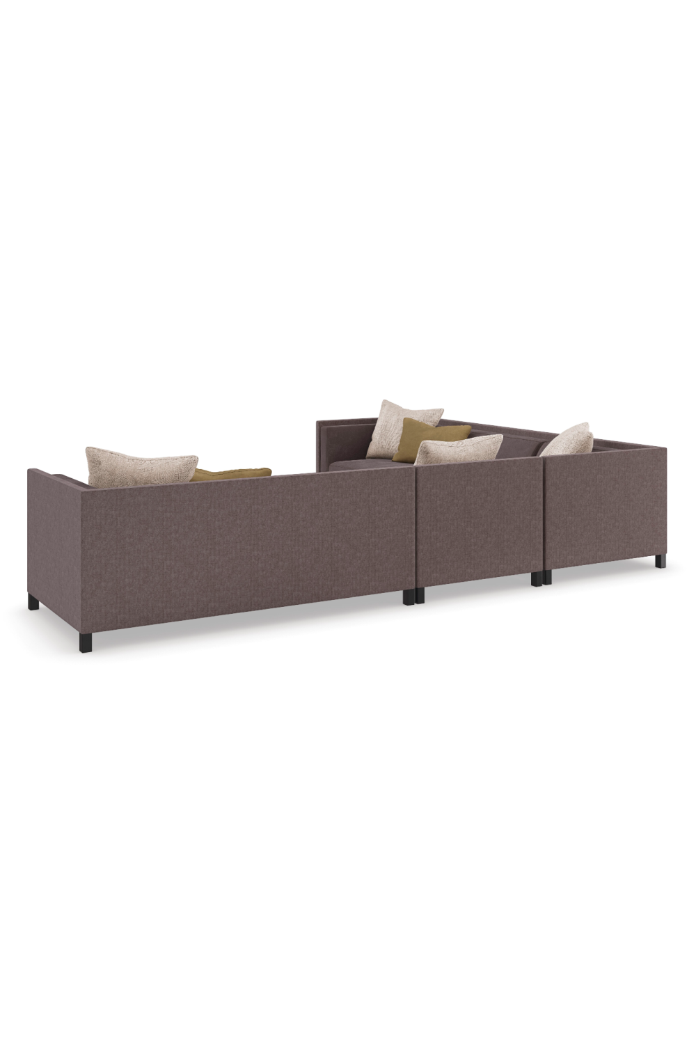   Brown Upholstered Sectional Chair | Oroa.com