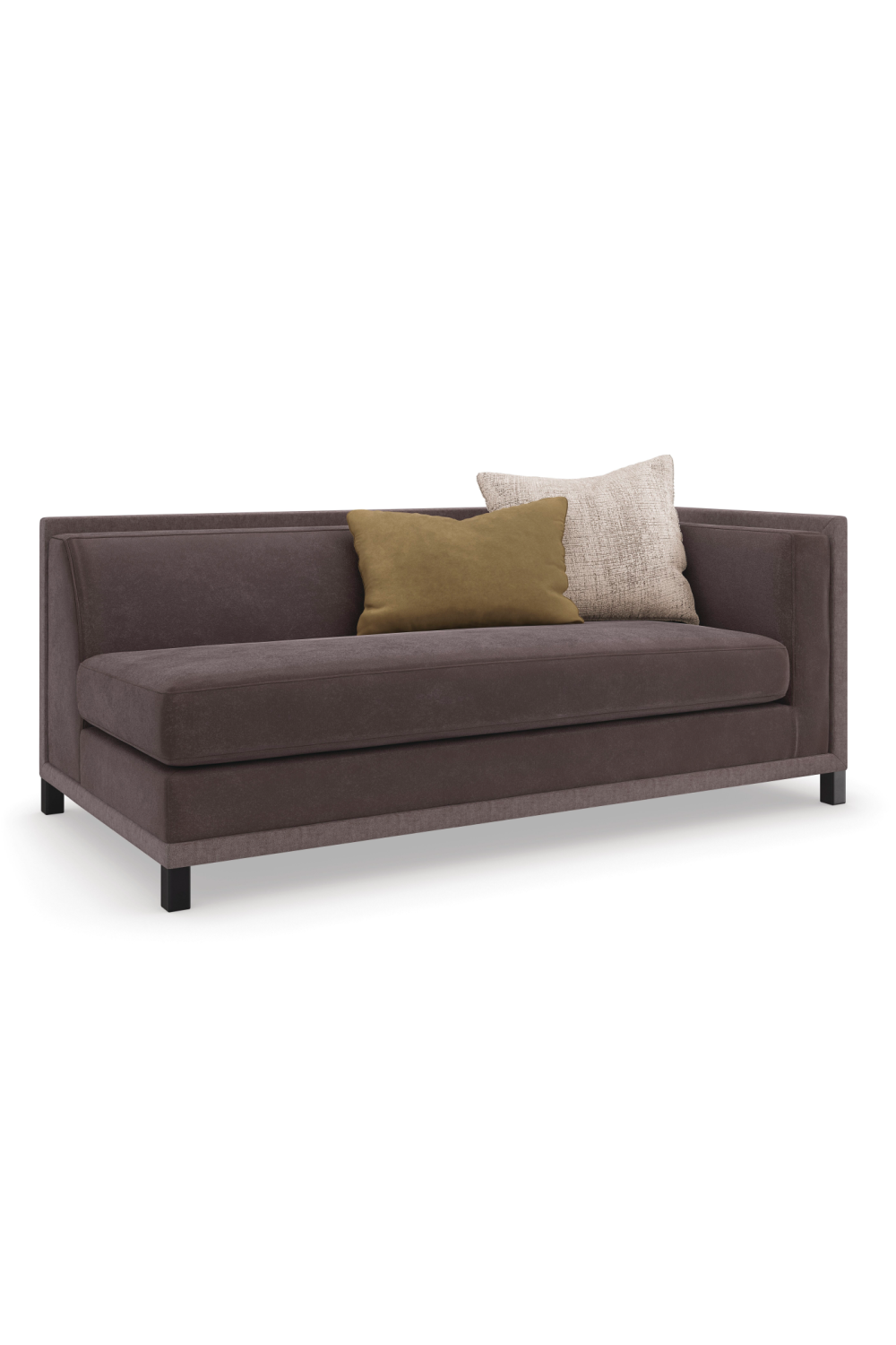   Brown Upholstered Sectional Chair | Oroa.com
