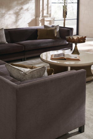   Brown Upholstered Sectional Chair | Oroa.com