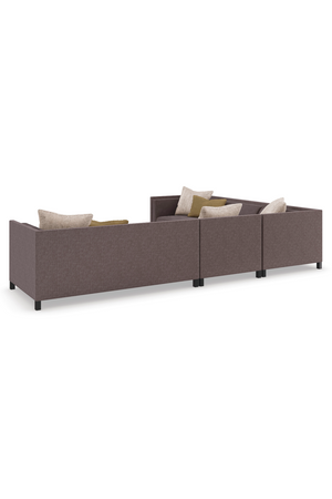   Brown Upholstered Sectional Chair | Oroa.com
