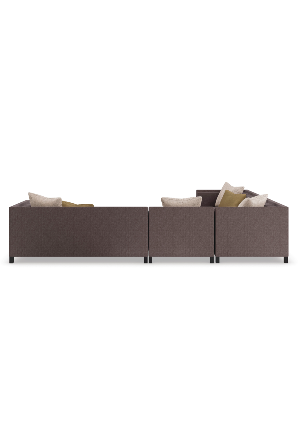   Brown Upholstered Sectional Chair | Oroa.com