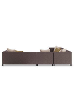   Brown Upholstered Sectional Chair | Oroa.com