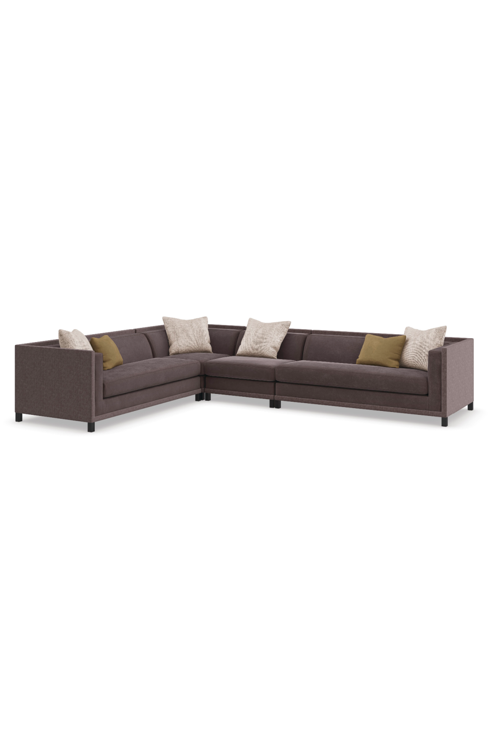   Brown Upholstered Sectional Chair | Oroa.com