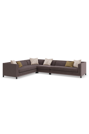  Brown Upholstered Sectional Chair | Oroa.com