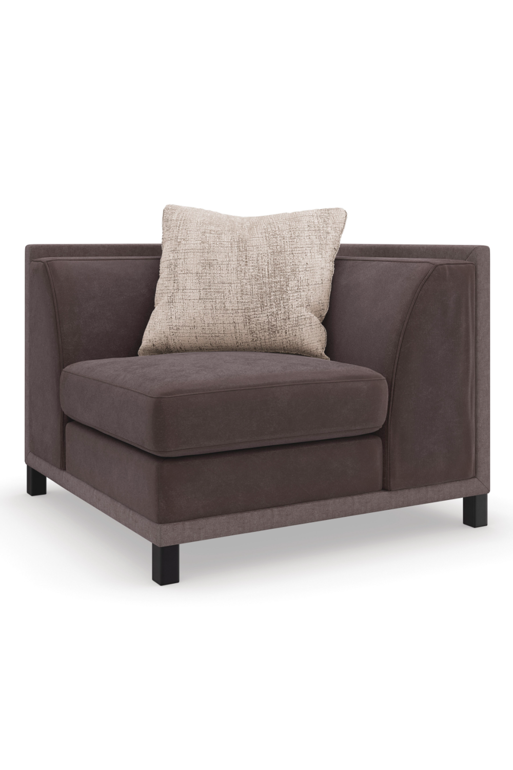   Brown Upholstered Sectional Chair | Oroa.com