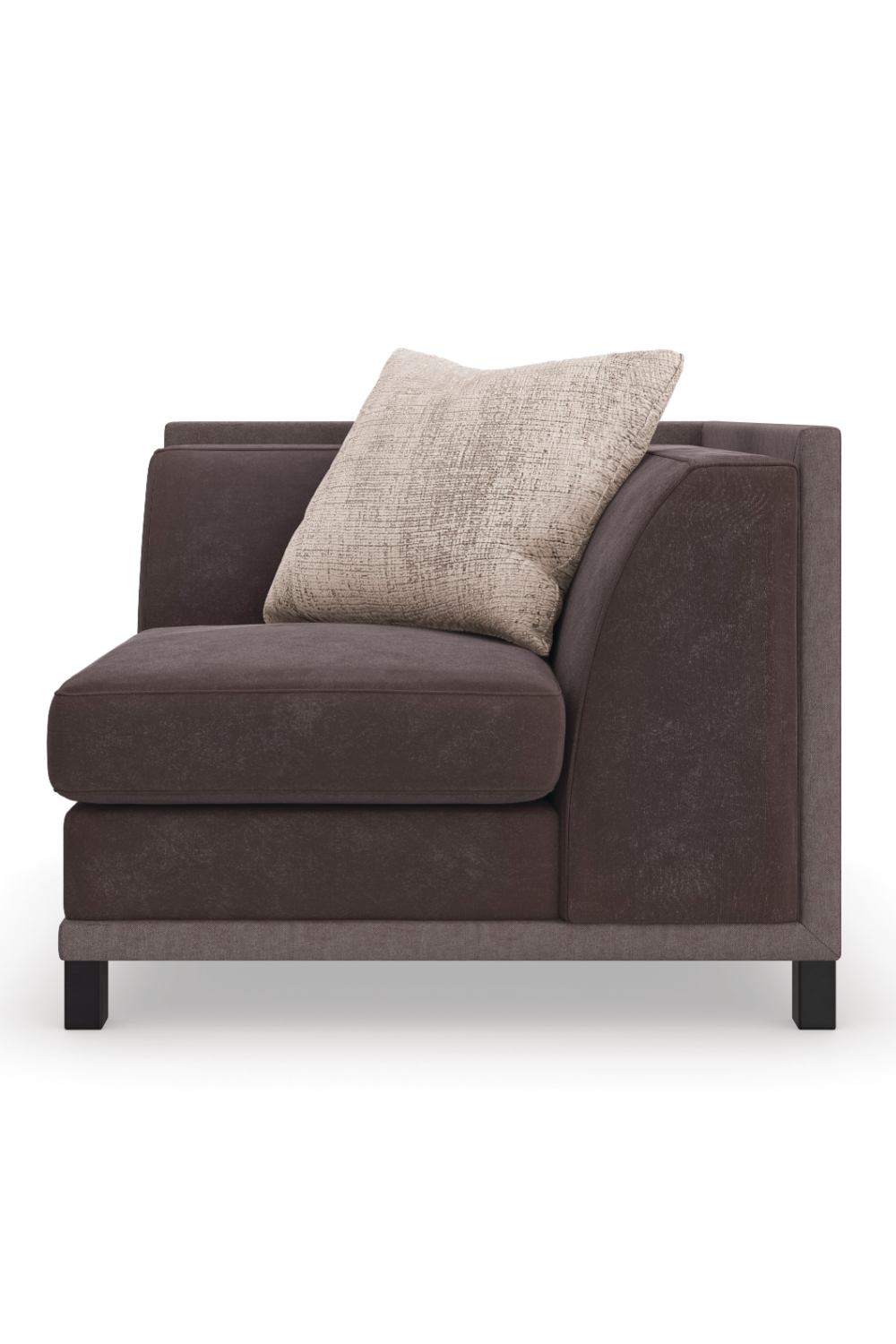   Brown Upholstered Sectional Chair | Oroa.com