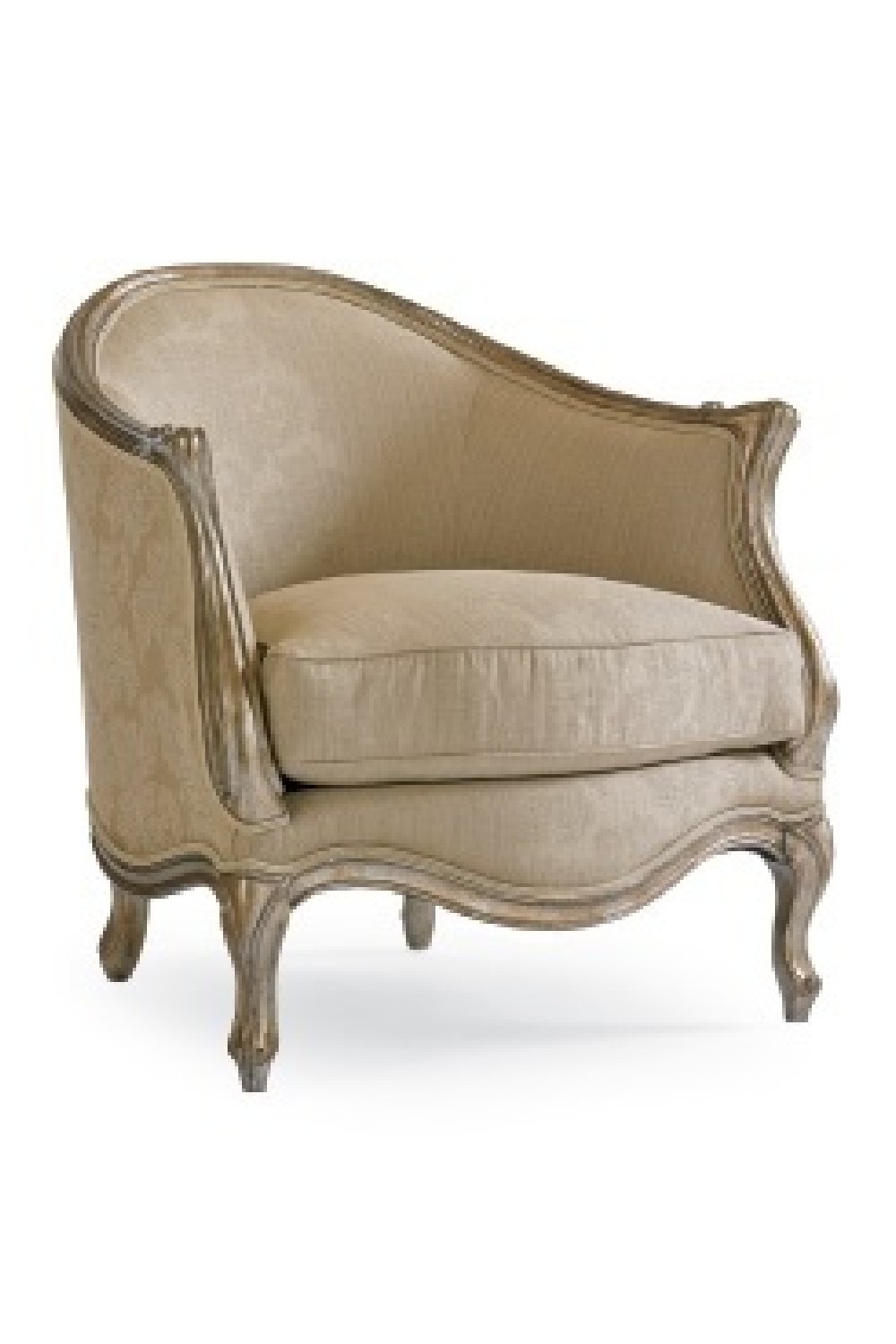   Beige Cabriole Lounge Chair | Oroa.com