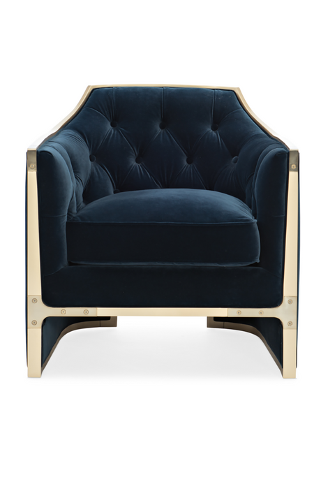   Blue Velvet Lounge Chair | Oroa.com