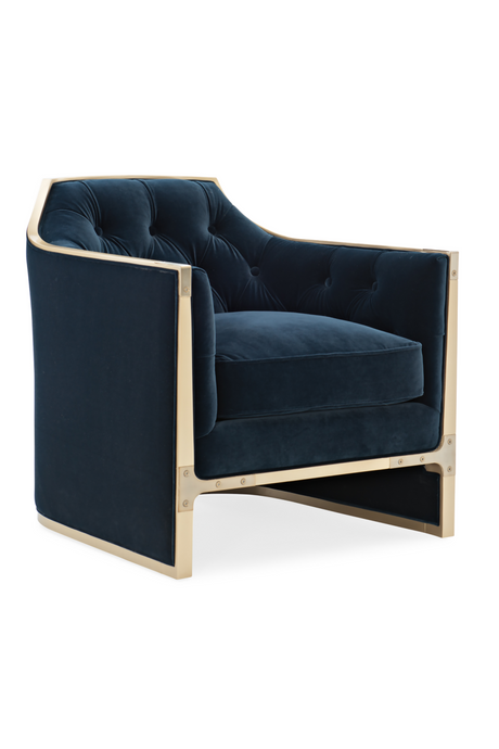  Blue Velvet Lounge Chair | Oroa.com