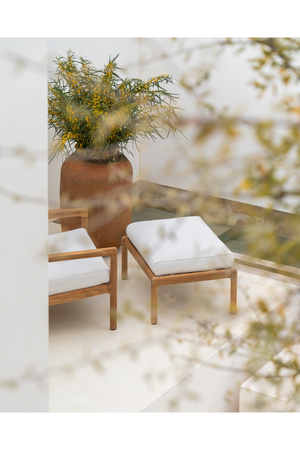   Natural Teak Outdoor Ottoman | Oroa.com