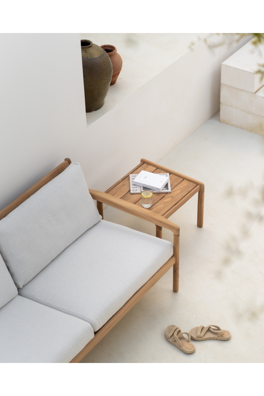   Teak Framed Outdoor Sofa | Oroa.com