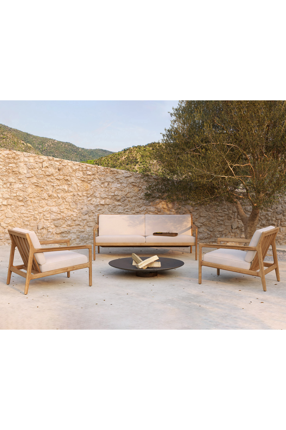   Teak Framed Outdoor Sofa | Oroa.com