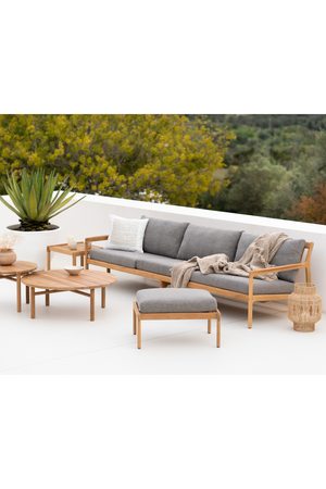   Natural Teak Outdoor Ottoman | Oroa.com