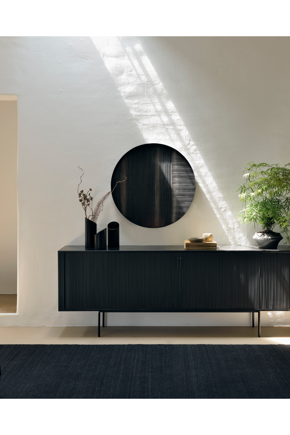   Varnished Teak Industrial Sideboard | Oroa.com