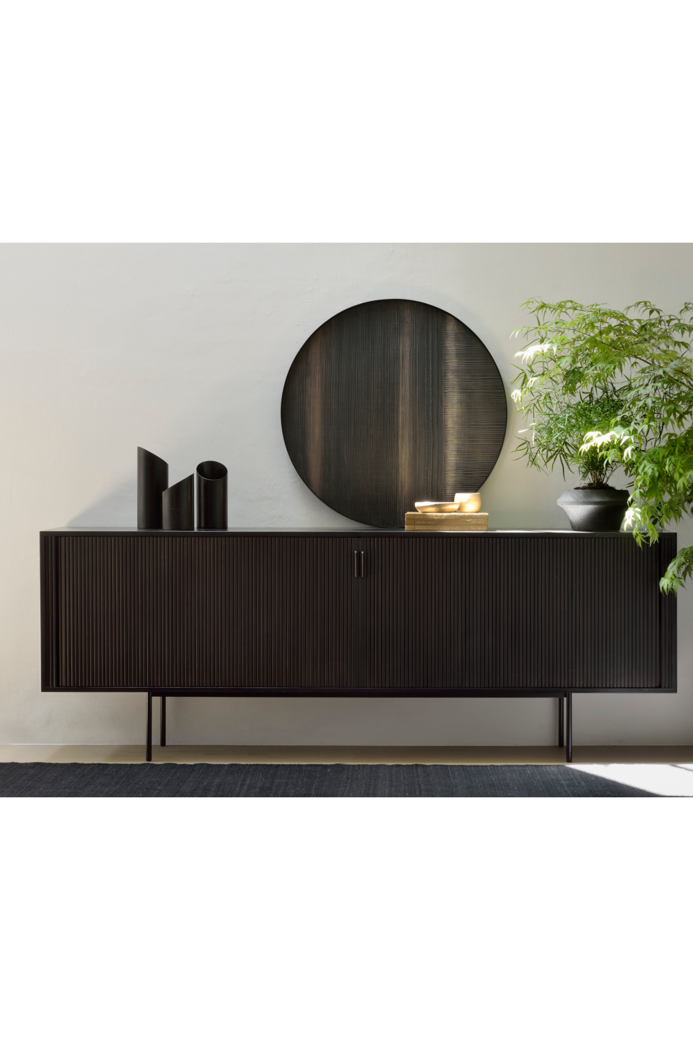   Varnished Teak Industrial Sideboard | Oroa.com