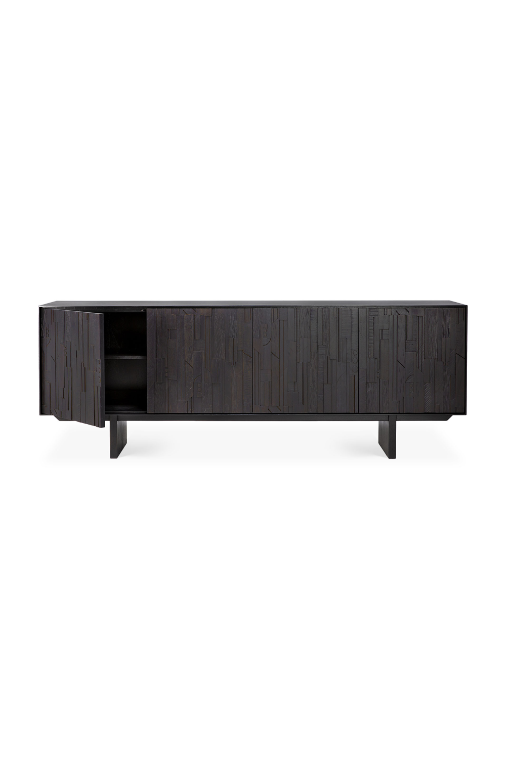   Black Teak Industrial Sideboard | Oroa.com