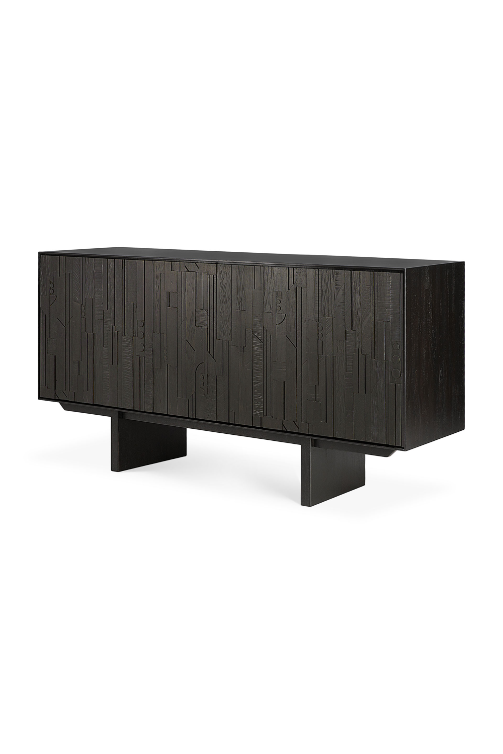   Black Teak Industrial Sideboard | Oroa.com