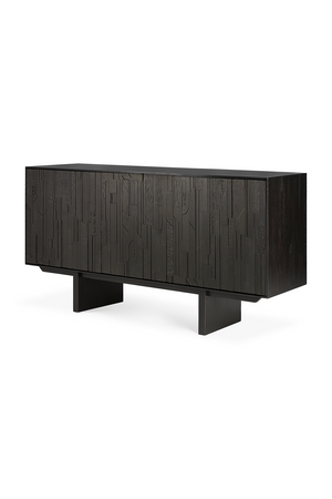   Black Teak Industrial Sideboard | Oroa.com