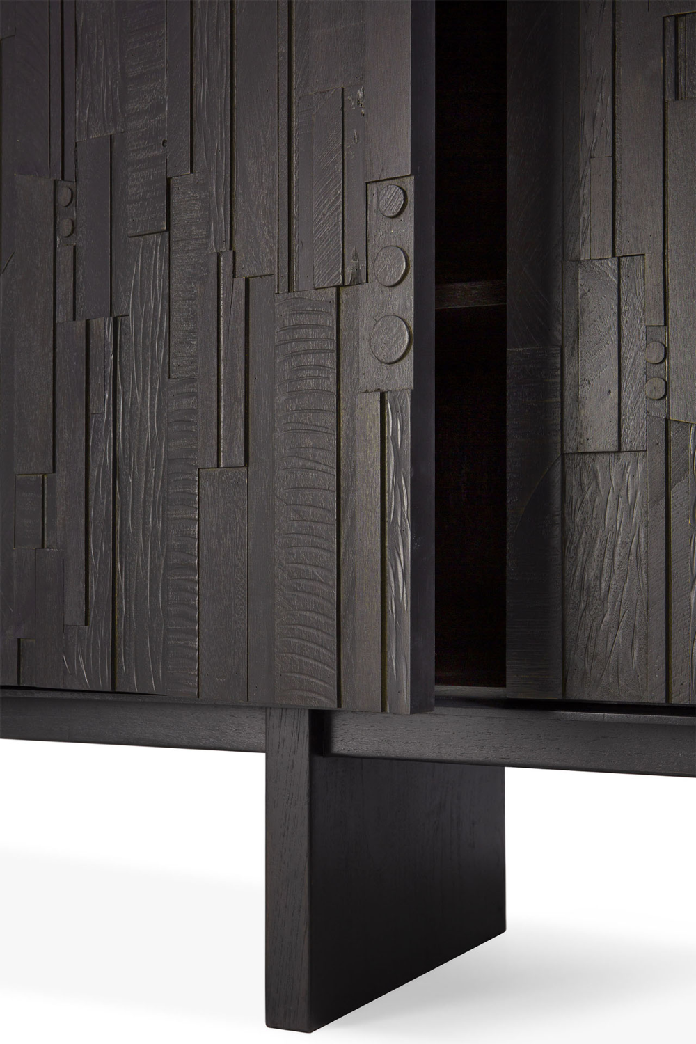   Black Teak Industrial Sideboard | Oroa.com