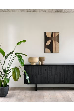   Black Teak Industrial Sideboard | Oroa.com
