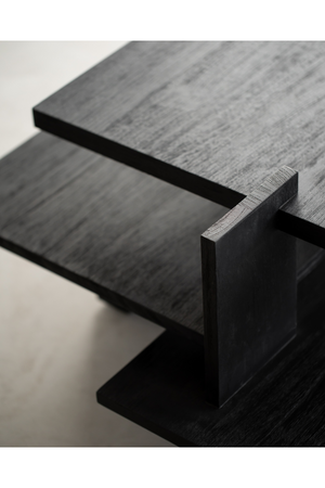   Black Teak Architectural Coffee Table | Oroa.com