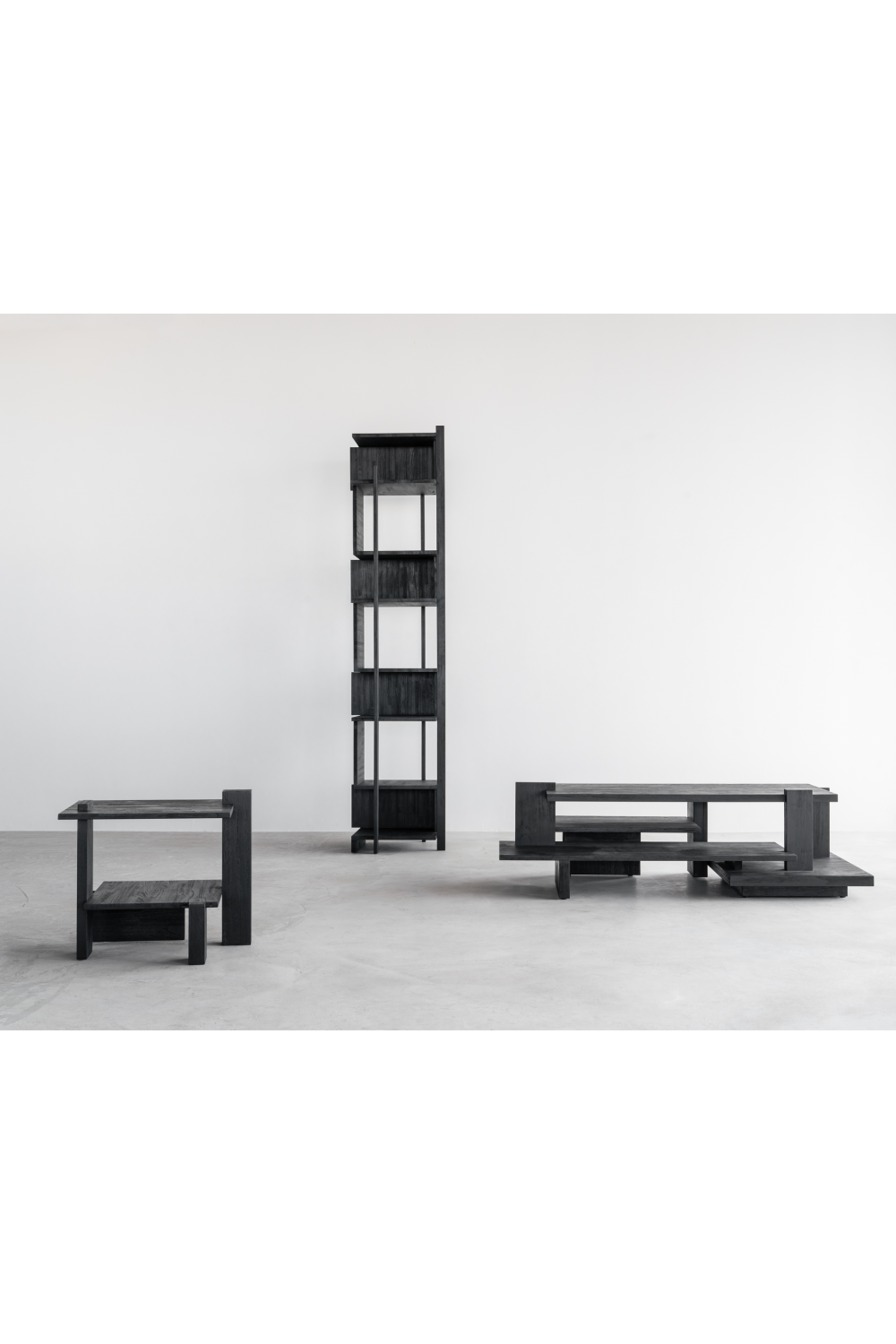   Black Teak Architectural Coffee Table | Oroa.com