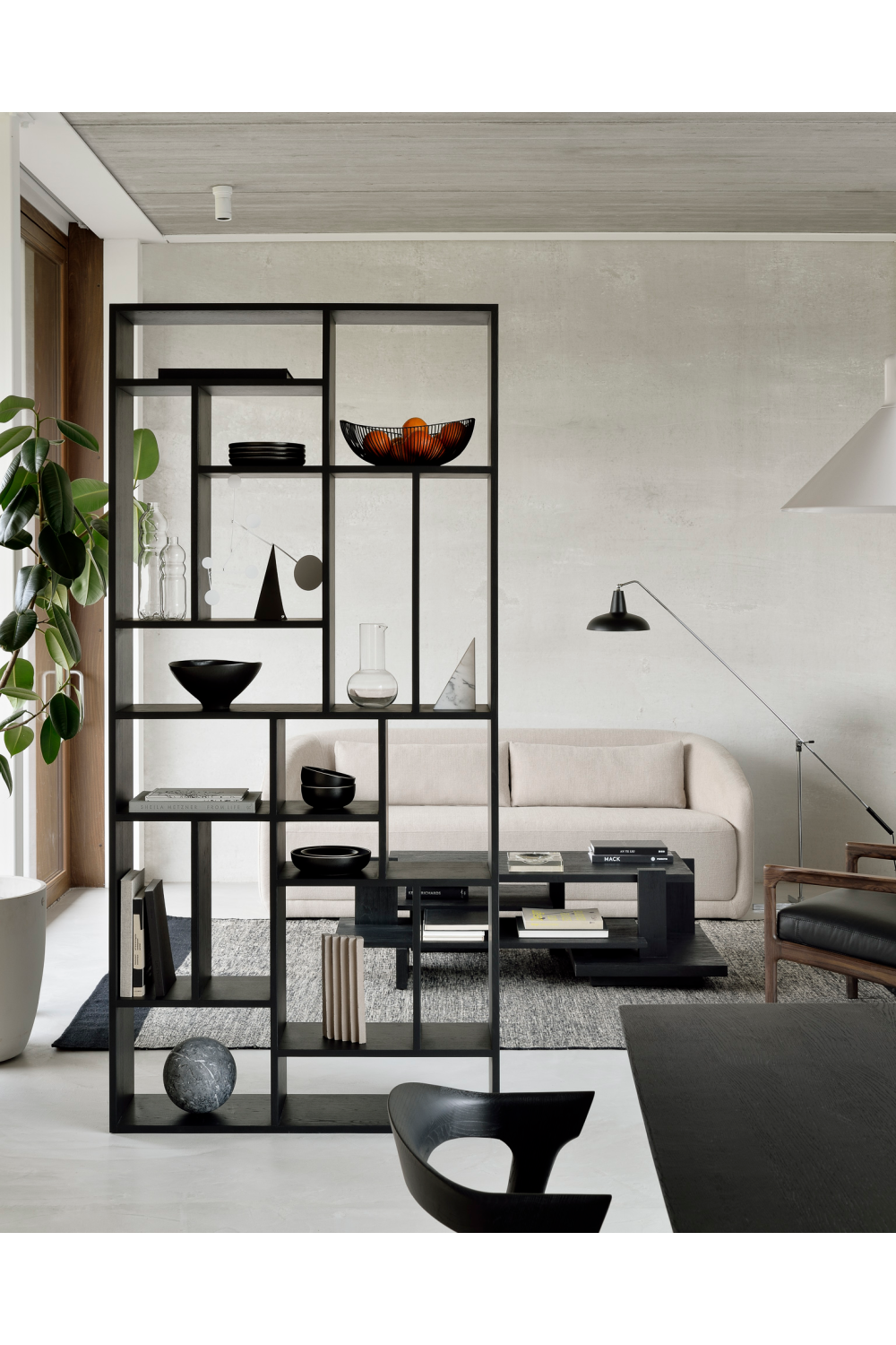   Black Teak Architectural Coffee Table | Oroa.com