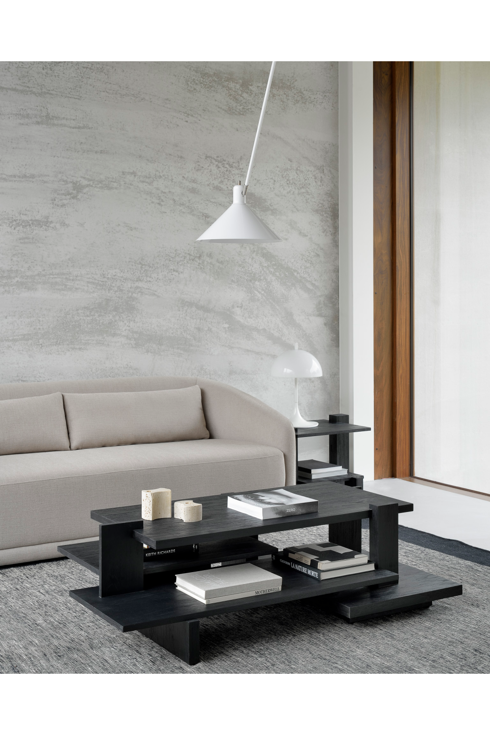   Black Teak Architectural Coffee Table | Oroa.com